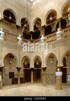 Intérieur du palais du gouverneur, Alger, Algérie, 1899 Banque D'Images