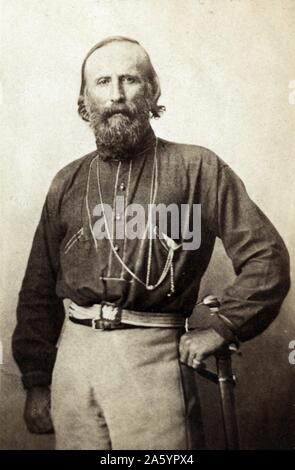 Giuseppe Garibaldi, prises à Naples, en Italie. ca, 1861. Banque D'Images