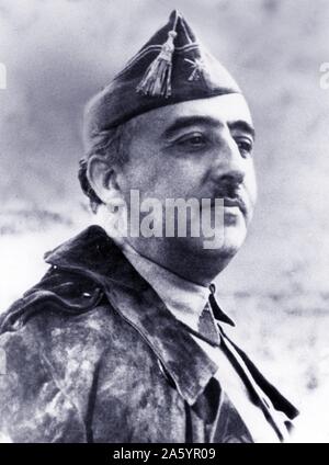 Francisco Franco 1892-1975. L'Espagnol général et le dictateur de l'Espagne à partir de 1939 jusqu'à sa mort en 1975 Banque D'Images