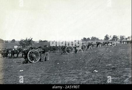 L'artillerie de l'Armée de l'Union d'artillerie américain lors de la bataille de Fredericksburg, 11 Décembre, 1862-15. Banque D'Images