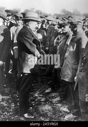 Le président Ebert d'Allemagne, de l'accueil remis des prisonniers allemands après la Première Guerre mondiale 1920 Banque D'Images