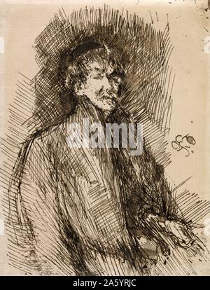 Auto-portrait de Whistler 1900. James Abbott McNeill Whistler (1834Ñ1903). Né aux États-Unis, l'artiste britannique 1878 Banque D'Images