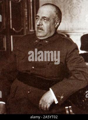Andrés Saliquet Zumeta, Marquis de Saliquet (1877 - 1959) Espagnol Général qui a participé à la tentative de coup d'État contre la Seconde République, qui a conduit à la Guerre Civile. Banque D'Images