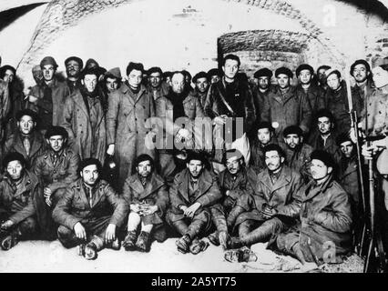 L'Italien des prisonniers de guerre capturés par les forces républicaines, sur le front de Guadalajara, pendant la guerre civile espagnole Banque D'Images