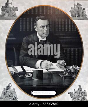 La Très Honorable Joseph Chamberlain (1836-1914) Homme politique britannique et homme d'État. Datée 1900 Banque D'Images