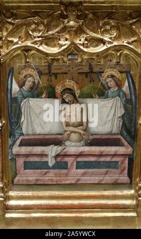 Retable de l'Epiphanie par Joan Reixach (1411-1492) peintre espagnol et miniaturiste. En date du 15e siècle Banque D'Images