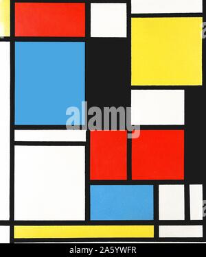 Piet Mondrian "Composition en bleu, rouge et jaune' 1921. Pieter Cornelis 'Piet Mondrian" 1872 - 1944, peintre néerlandais. Banque D'Images