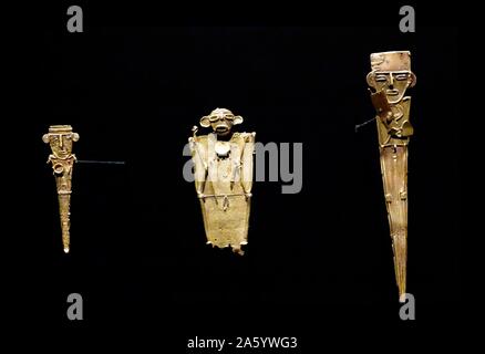 En alliage d'or, de cuivre et d'argent des figurines votives. Mexican Banque D'Images