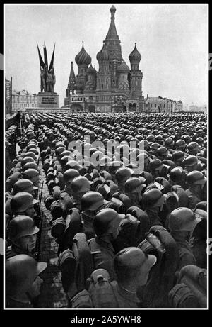 L'Union soviétique, Moscou la Place Rouge est le théâtre d'un défilé de soldats de l'Armée Rouge 1936 Banque D'Images