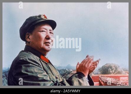 Mao Zedong (1893 - 1976). Révolutionnaire communiste chinois et le père fondateur de la République populaire de Chine, qu'il a gouverné comme président du parti communiste de Chine à partir de sa création en 1949 jusqu'à sa mort en 1976. Banque D'Images