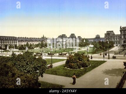 Le Louvre, Paris, France 1900 Banque D'Images