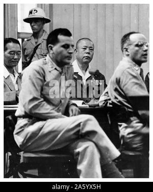 La seconde guerre mondiale, des procès pour crimes de guerre japonais à Manille 1946 Banque D'Images