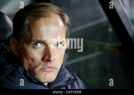 22 octobre 2019 Brugge, Belgium Soccer Club Brugge v PSG , Ligue des Champions , Thomas Tuchel entraîneur et coach du Paris Saint Germain Banque D'Images