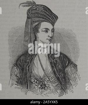Mary Wortley Montgu 1689 - 1762. À son retour de Constantinople en 1718 (où son mari avait été ambassadeur britannique) elle introduire la pratique de l'inoculation de la variole. Banque D'Images