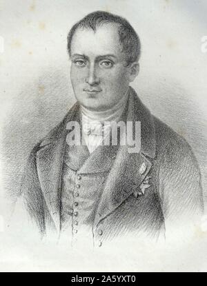 Joseph-Napoléon Bonaparte (7 janvier 1768 - 28 juillet 1844) était le frère aîné de Napoléon Bonaparte, qui le fit roi de Naples et de Sicile (1806-1808), et plus tard le roi d'Espagne (1808-1813, comme José I). Après la chute de Napoléon, Joseph se faisait Comte de Survilliers Banque D'Images