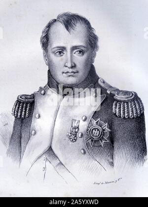 Gravure représentant l'entrée de Bonaparte (1769-1821) militaire français et dirigeant politique qui a pris de l'importance au cours de la Révolution française et les guerres. En date du 19e siècle Banque D'Images