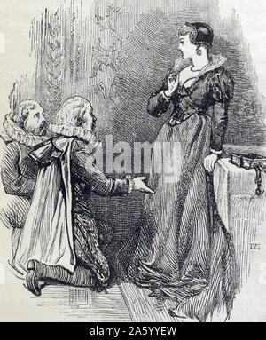 Lady Jane Grey (1536 - 1554), aristocrate anglais et monarque de facto de l'Angleterre du 10 juillet au 19 juillet 1553. vu ici refusant la couronne Banque D'Images