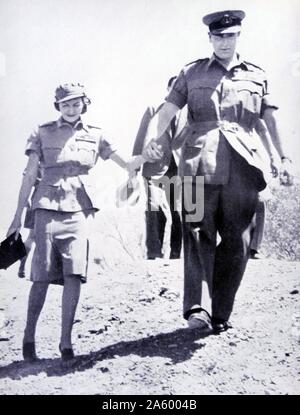 Photographie illustrant la frontière Manifestation à Peshawar. Datée 1947 Banque D'Images