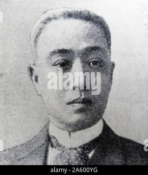 Portrait photographique de Prince Saionji Kinmochi (1849-1940) un homme politique japonais, homme d'État et deux fois Premier Ministre du Japon. En date du 20e siècle Banque D'Images