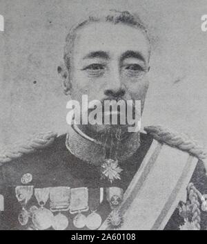 Yasukata Oku Count (1847 - 1930) était un maréchal japonais et figure de premier plan de l'Armée impériale japonaise. Banque D'Images