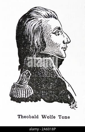 Wolfe Tone (20 juin 1763 - 19 novembre 1798), fut un dirigeant révolutionnaire Irlandais la figure et l'un des membres fondateurs de l'Irlandais et est considéré comme le père de républicanisme irlandais. Banque D'Images