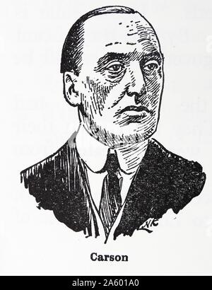 Edward Carson (1854 - 1935) ; de 1900 à 1921 connu sous le nom de Sir Edward Carson ; unioniste irlandais politicien ; avocat et juge. Il était chef de l'Alliance syndicaliste irlandais et Ulster Unionist Party entre 1910 et 1921 Banque D'Images