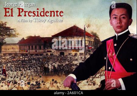 Jéricho Ejercito comme Emilio Aguinaldo dans le film 2012, el Presidente. Emilio Aguinaldo y Famy (1869 - 1964), homme politique et révolutionnaire philippin et un chef militaire qui est officiellement reconnu comme étant le premier président des Philippines (1899-1901) et a dirigé les forces des Philippines d'abord contre l'Espagne dans la dernière partie de la révolution philippine (1896-1897), puis dans la guerre hispano-américaine (1898), et enfin contre les États-Unis au cours de la Guerre des Philippines (1899-1901). Il a été capturé par les forces américaines en 1901, qui a mis fin à sa présidence. Banque D'Images