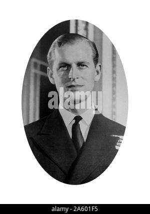 Portrait photographique de Prince Philip, duc d'Édimbourg (1921-) et mari de la reine Elizabeth II Banque D'Images