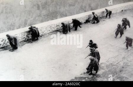 Légion étrangère espagnole en action sur le côté nationaliste pendant la guerre civile espagnole 1936 Banque D'Images