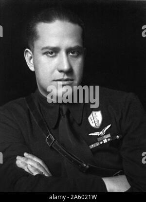 Count Gian Galeazzo Ciano, (1903 - 11 janvier 1944), le Ministre des affaires étrangères de l'Italie fasciste de 1936 à 1943 et Benito Mussolini a beau-fils. Le 11 janvier 1944, le comte Ciano a été abattu par un peloton d'exécution à la demande de son beau-père, Mussolini Banque D'Images