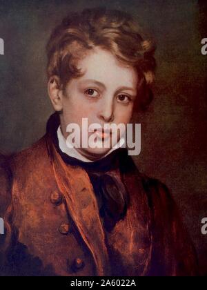 George Gordon Byron comme un garçon par sir Thomas Lawrence. Byron 1788 - 1824, Lord Byron, poète anglais et une figure de proue dans le mouvement romantique Banque D'Images