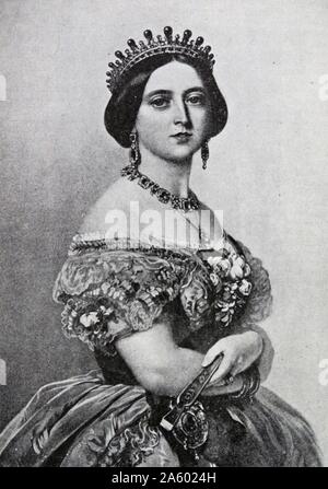 Victoria (1819 - 1901) Reine du Royaume-Uni de Grande-Bretagne et d'Irlande de 20 juin 1837 jusqu'à sa mort. À partir du 1er mai 1876, Banque D'Images