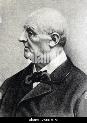 Portrait photographique de Anton Bruckner (1824-1896), un compositeur autrichien connu pour ses symphonies, messes, et des motets. Datée 1890 Banque D'Images