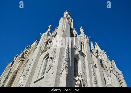 L'église Sagrat Cor à Tibidabo à Barcelone, Espagne Banque D'Images