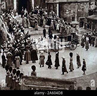 Photographie prise lors de l'enterrement du roi George V (1865-1936) à l'abbaye de Westminster. En date du 20e siècle Banque D'Images