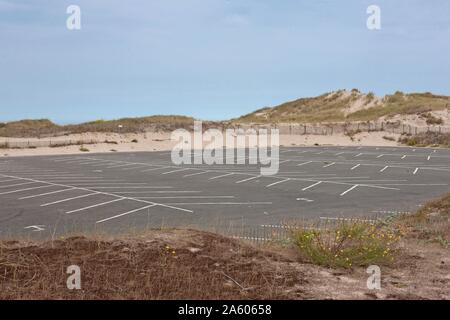 , Quend plage, parking, aire de conservation de Belle Dune, Conservatoire du littoral (Français) Agence de protection du littoral Banque D'Images