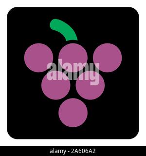 L'icône illustration raisin Illustration de Vecteur