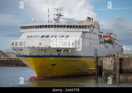 La France, Pays de Caux, Dieppe, ferry Côte d'Albâtre de Transmanche Ferries, la ligne Dieppe-Newhaven Banque D'Images