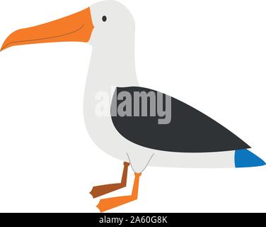 Albatros Cute cartoon vector illustration Illustration de Vecteur