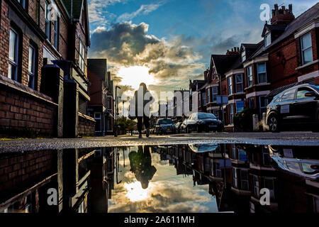 Penny Lane réflexions, Liverpool, Royaume-Uni. La rue rendue célèbre par la chanson des Beatles. Banque D'Images