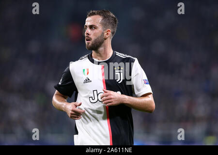 Torino, Italie. Le 21 octobre 2019 . Ligue des Champions Groupe D . La Juventus FC vs FC Lokomotiv Moskva. Code Pjanic de la Juventus FC. Banque D'Images