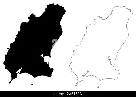 Le Conseil du comté de Wexford (République d'Irlande, les comtés de l'Irlande) map vector illustration, scribble sketch carte Wexford Illustration de Vecteur