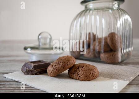 Biscotti della Nonna al cioccolato fondente Banque D'Images