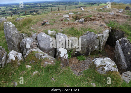 Loughcrew Cairns Loughcrew passage néolithique, tombes, Oldcastle, comté de Meath, République d'Irlande Banque D'Images