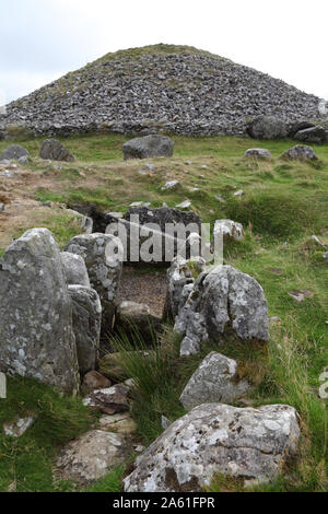 Loughcrew Cairns Loughcrew passage néolithique, tombes, plus haute colline, dans le comté de Meath, Oldcastle, République d'Irlande Banque D'Images