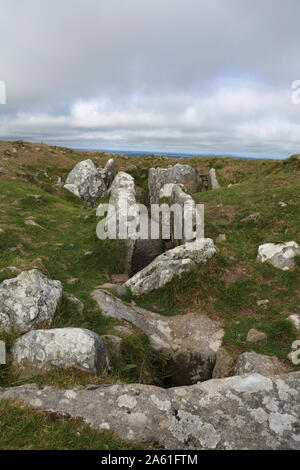 Loughcrew Cairns Loughcrew passage néolithique, tombes, Oldcastle, comté de Meath, République d'Irlande Banque D'Images