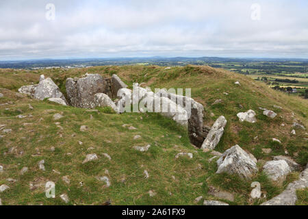 Loughcrew Cairns Loughcrew passage néolithique, tombes, Oldcastle, comté de Meath, République d'Irlande Banque D'Images