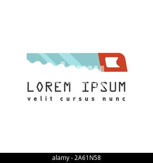 Vu l'icône. Scie à main isolés, symbole. Vector illustration. Le sciage des réparateurs de menuisier Outils Illustration de Vecteur