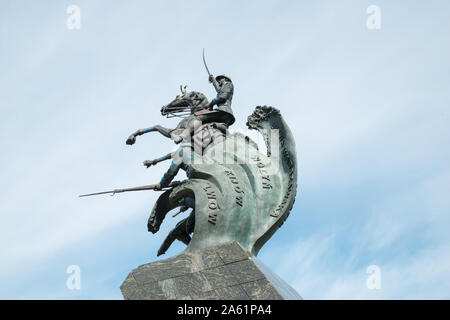 La batramie de 'Blue Army' Monument de la place Grunwald, Varsovie, Pologne Banque D'Images