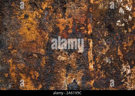 Structure de l'orange en couleur, rouge et brun hue tubes fer rouillé Banque D'Images